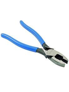 TULMEX D215-9 Pinza de Alta Palanca con Ponchadora y Jalaguía Corte Potente y Preciso Agarre Ergonómico Herramienta para Electricista de 9" Acero Forjado de Mayor Resistencia - Azul - Ver 4