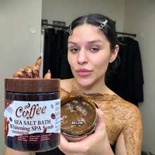 2件裝海鹽美白身體磨砂膏，保濕亮白，溫和去角質改善粗糙肌與雞皮，清潔死皮與暗沉關節，居家SPA溫泉家庭使用，男女皆適用 - 其他 - 查看 7