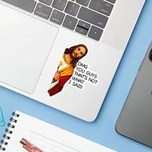 1PC Sarcastic Classical Painting Quote Sticker, Funny History Meme Slogan Vinyl Decal For Laptop Water Bottle Notebook, Waterproof Aesthetic Art Decal Sticker, Stationery Scrapbook Accessories Gift For Friends - S2234 - View 5