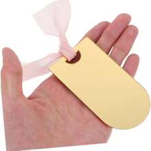 1/10/20pcs Blank Acrylic Tent-Style Place Cards, Arched Luggage Tags, Blank Gold Mirror Acrylic Seat Cards Without Ribbon, Wedding Guest Guide Cards, Seat Card Holders, DIY Party Signs & Gift Tags - Gold Mirror - View 11