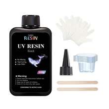 Black White UV Resin Kit 100g Sunlight Activated Fast Curing Epoxy For Jewelry Making Earrings Pendants Keychains Mini Crafts - A - View 11