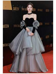 Women Party Other Wear - Black and Gray - View 3