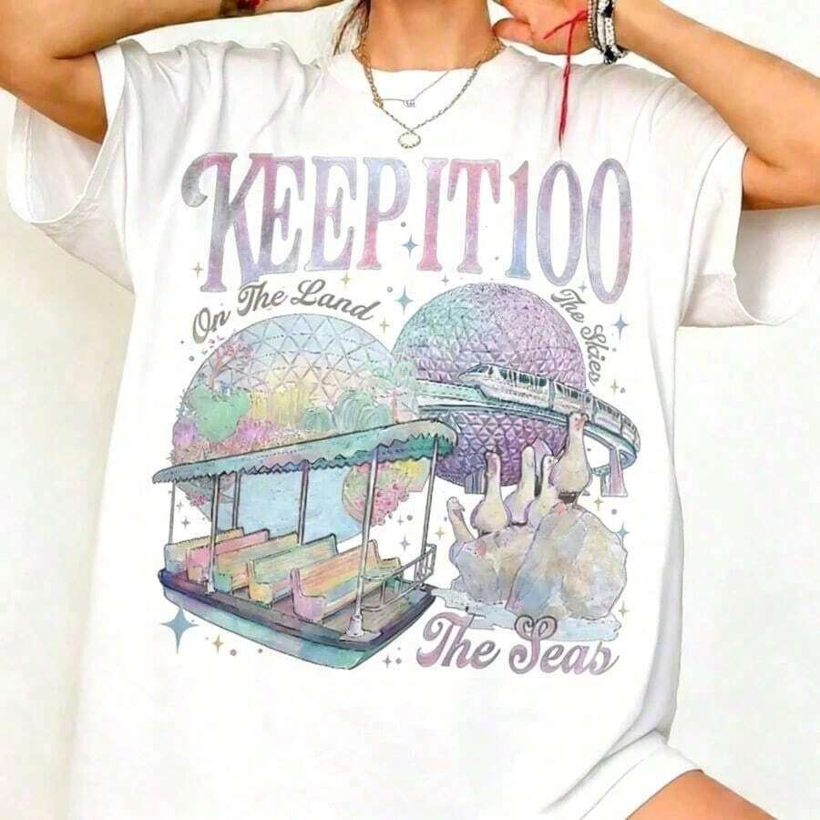 Playera Oversize Estampado Paisaje Kawaii Manga Corta Cuello Redondo Streetwear Casual Estilo Japonés Urbano Top Aesthetic - Blanco - Ver 1