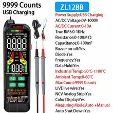 USB Rechargeable Smart Digital Multimeter, Professional Current Voltage Detection Pen, Capacitance Temperature Auto-Range Tester, Multifunction Multimeter - Black - View 2