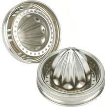 2 Pcs Mason Jar Juicer Lid 3.38 Inch Wide Mouth Stainless Steel Orange Lemon Manual Juicer - Silver - View 6