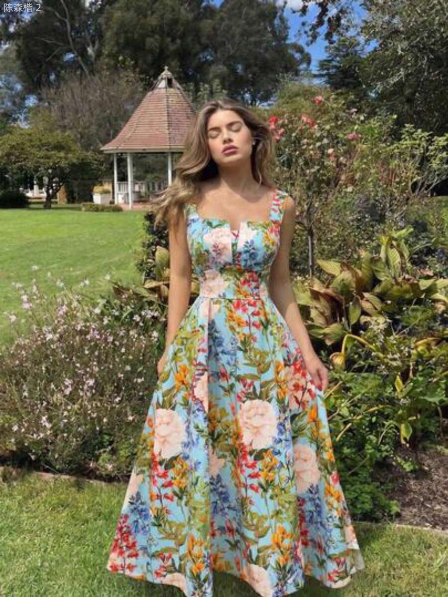 Women Midi Dresses - 藍色的 - 查看 1
