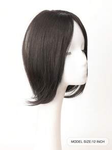 3D Bangs Invisible Seamless Head Hair Water Ripple Hair Air Bangs Head Overhead Natural Gourd Inner Net Hook And Loop Replacement Block Cover White Hair No-Card Frontal Wig Piece Thin Lightweight Hair Parting Instant Volume Increase Fake Hair For Women - Multicolor - View 4