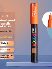 1pc UNI PC-1M 0.7mm Acrylic Fiber Tip Poster Marker, Waterproof, For Students, Office, Painting, Art, Back To School - PC-1M 0.7mm - View 8