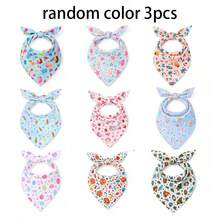 1/2pcs Hip-Hop Style Pet Bandana (Random Color) Lightweight Summer Drool-Proof Scarf, Adjustable Triangle Bib For Small Dogs And Cats, Suitable For Teddy, Bichon, Ragdoll Cat And Shih Tzu, Breathable Cotton Fabric - Multicolor - View 15