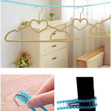 [Portable Windproof Clothesline]2pcs 16.4ft Windproof Nylon Clothesline + 3pcs Windproof Clothes Pegs, Portable Laundry Rope, Adjustable Clothesline, Travel Clothesline, Indoor/Outdoor Camping Home Hotel Portable Laundry Rope - Multicolor - View 3