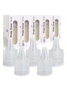 5 Boxes 100pcs Universal Ear Thermometer Covers High Quality Ear Thermometer Covers Professional Manufacturer Disposable Ear Thermometer Covers - White - View 1