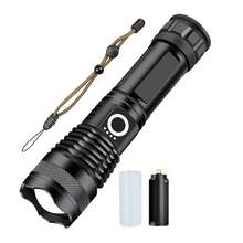 1PC High-Power LED Aluminum Alloy Flashlight - Outdoor High-Luminance Long-Distance Light With Battery Indicator, Zoomable Focus & Strong Beam For Night Fishing (Battery Not Included) - Multicolor - View 9