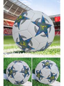 1pc Football, Suitable For Training And Matches, High Elasticity, Wear-Resistant, Anti-Burst, Comfortable Feel, High-Quality Fabric, Multi-Color Yellow, Precision Machine-Stitched, Indoor And Outdoor Use - Multicolor - View 4