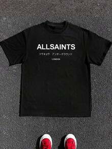 Camiseta de hombre con diseño urbano All Saints,Tokio,Underground y Londres.Estilo moderno y casual,ideal para cualquier ocasión. - Blanco - Ver 1