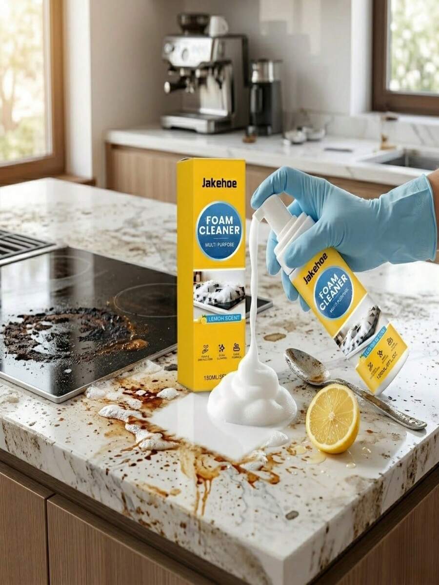 Powerful Multi-Functional Magic Foam Cleaner, Heavy Duty Kitchen Degreaser & Stain Remover For Ovens, Grills & Sinks, Professional Home Deep Cleaning Foam Spray - 液體 - 查看 1