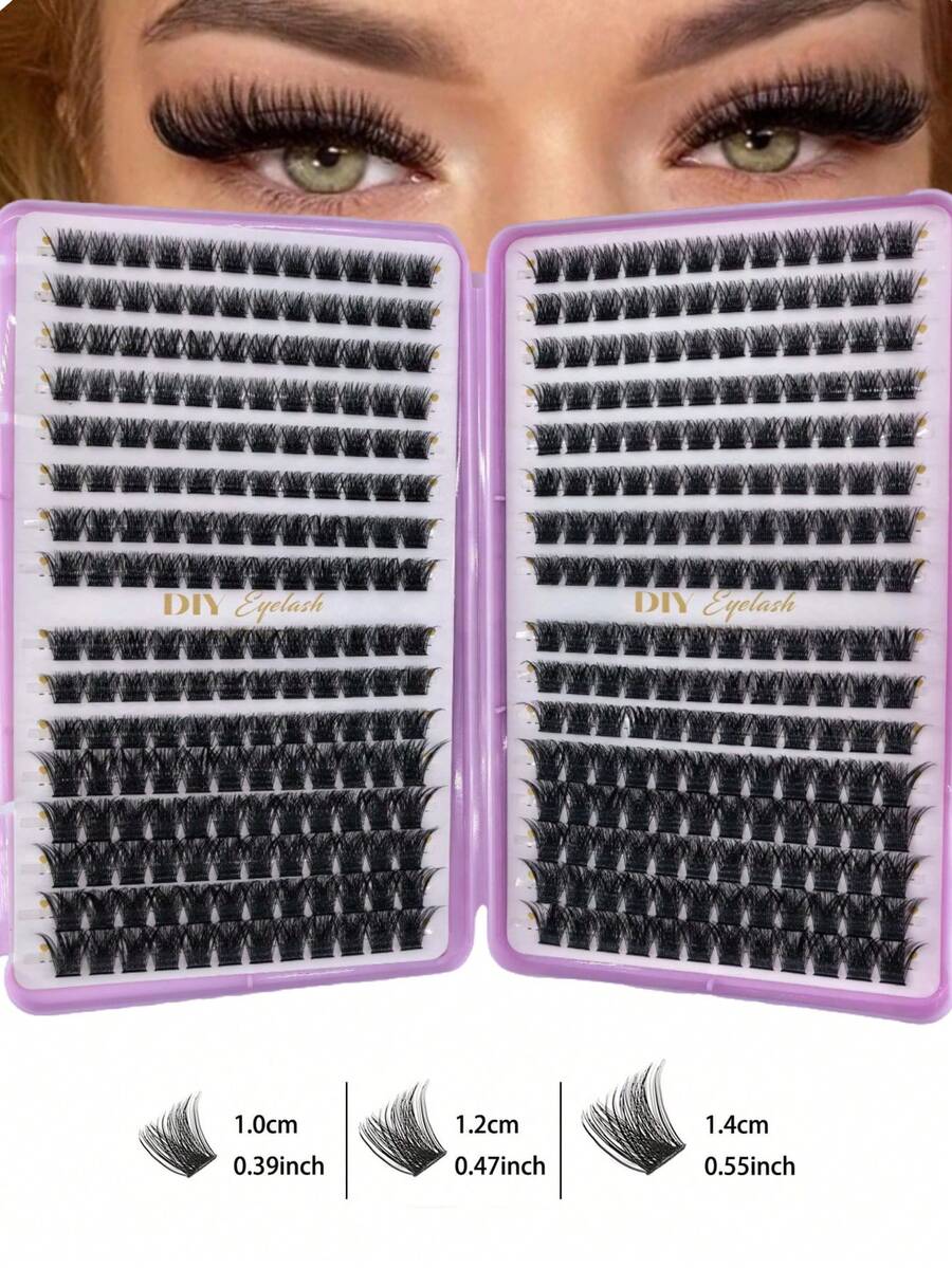 384clusters, D Songs 8-16mm Mixed 0.07mm, Waterproof Mink, Lightweight DIY Lashes For Natural To Dramatic Makeup, Suitable For Daily Use And Events Lash Clusters,Eye Lash Clusters,Individual Eyelashes,Lashes,Fake Lashes,False Eyelashes,Beauty Tools