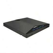 7-In-1 USB3.0 Type-C External DVD CD Drive, Optical Burner With USB Hub & Card Reader - View 8