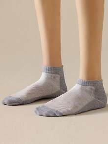 3 Pairs Kids Invisible Low-Cut Short Socks, Comfortable Solid Color Mesh Socks For Boys And Girls - Multicolor - View 2