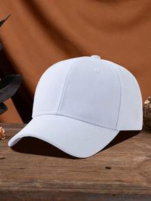 1pc Men's Black Multi-Color Solid Plain Outdoor Casual Fashion Adjustable Size Sun Protection Baseball Cap With Hook And Loop, Suitable For Sports, Daily Wear, Fishing, Team, Camping, Versatile - Multicolor - View 17