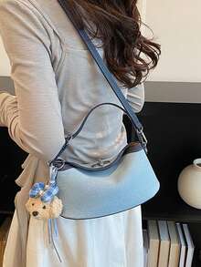 2026 Summer New Minimalist Exquisite Underarm Bag For Women, High-End Crossbody Bag, Korean Style Shoulder Bag, Fashion Versatile Handbag - Blue - View 1