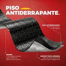 VINILMAX Piso Antiderrapante Resistente de 200 cm de Ancho x 100 cm de Largo (2x1 m) | Superficie Antideslizante con Textura Rugosa | Soporte Non Woven | Ideal para Escaleras, Pasillos, Almacenes, Gimnasios, Tapetes de Auto, Cajuelas y Más | Fácil de Cortar e Instalar - Negro - Ver 8