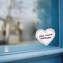 1PC Bookish Girlie Decal Sticker, Hot Moms Read Books Typography Vinyl Sticker For Kindle Laptop, Waterproof Bookworm Sticker For Water Bottle Journal Travel Case, Cute Gift For Book Club Members BFF Girls - S2370 - View 10