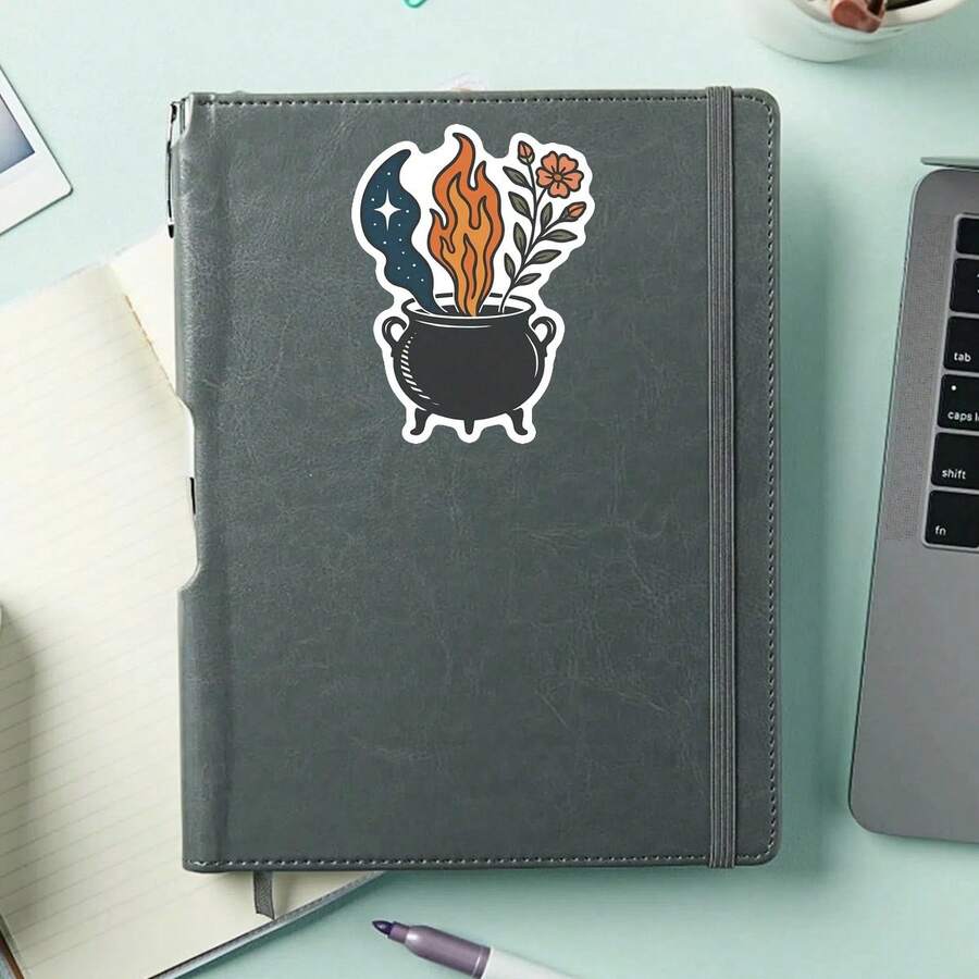 1PC Fantasy Bookish Magic Sisters Sticker, Romantasy Novel Fan Quote Vinyl Decal For Laptop Water Bottle E-Reader, Waterproof Booktok Decal Sticker, Aesthetic Stationery Scrapbook Accessories Gift For Her - S2418 - View 1