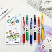 SNOOPY 6支/套 可爱黑色圆珠笔，速干可伸缩文具，学生考试用品，返校礼物，派对小礼品 - 彩色 - 查看 8
