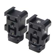 3-Way Cold Shoe Extension Mount 1 To 3 Cold Shoe Adapter Bracket Compatible With Camera Cage DSLR Mirrorless Camera, Hot Shoe Expander For Fill Light Microphone Photography Accessories - View 6
