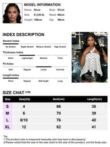 NEW IDEA Women's Sexy White With Black Polka Dot Halter Neck Top, Loose Backless Sleeveless Tank Top, Suitable For Night Out, Dating, Vacation Outfits - Black and White - View 4