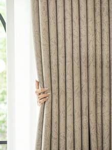 1pc Blackout Thermal Insulated Curtain Fabric - 99% UV Resistant Polyester, Rod Pocket Hanging, Non-Bleachable Plain Weave, Bedroom Art Theme, Coated Blackout Thermal Insulation, Noise Reduction - Perfect For Bedroom, Farmhouse And School Deep Sleep (180g Fabric Weight) - Multicolor - View 2