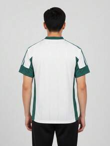 Adidas Men's M LUX TIRO P CT Short Sleeve Knit Collarless T-Shirt THY2208 - Green - View 2