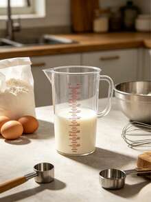 1 Piece Measuring Cup With Built-In Handle And Pouring Spout For Spill-Free Pouring; Large Capacity, Ideal For Dough Mixing, Milk Frothing And Batter Preparation - Multiple Specifications - View 4