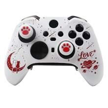 Moonlit Cats With A Loving Heart Controller Skin Compatible With Xbox E-Lite Series 2 Core Wireless Controller, RALAN 1 Controller Protector Case+2 Customised Thumb Grips Caps - View 13