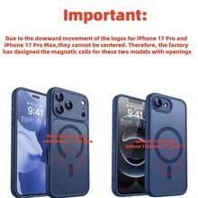 17E 16E 17 Air 16 15 14 13 12 11 Plus Pro Max Matte Translucent Magnetic Phone Case Lens Protection Anti-Drop Protective Shell - Black - View 7