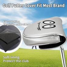 1pc Golf Putter Cover, Fashionable Cute Cartoon Design, PU Material, Scratch-Resistant & Durable, Magnetic Closure, Universal Fit - Multicolor - View 7