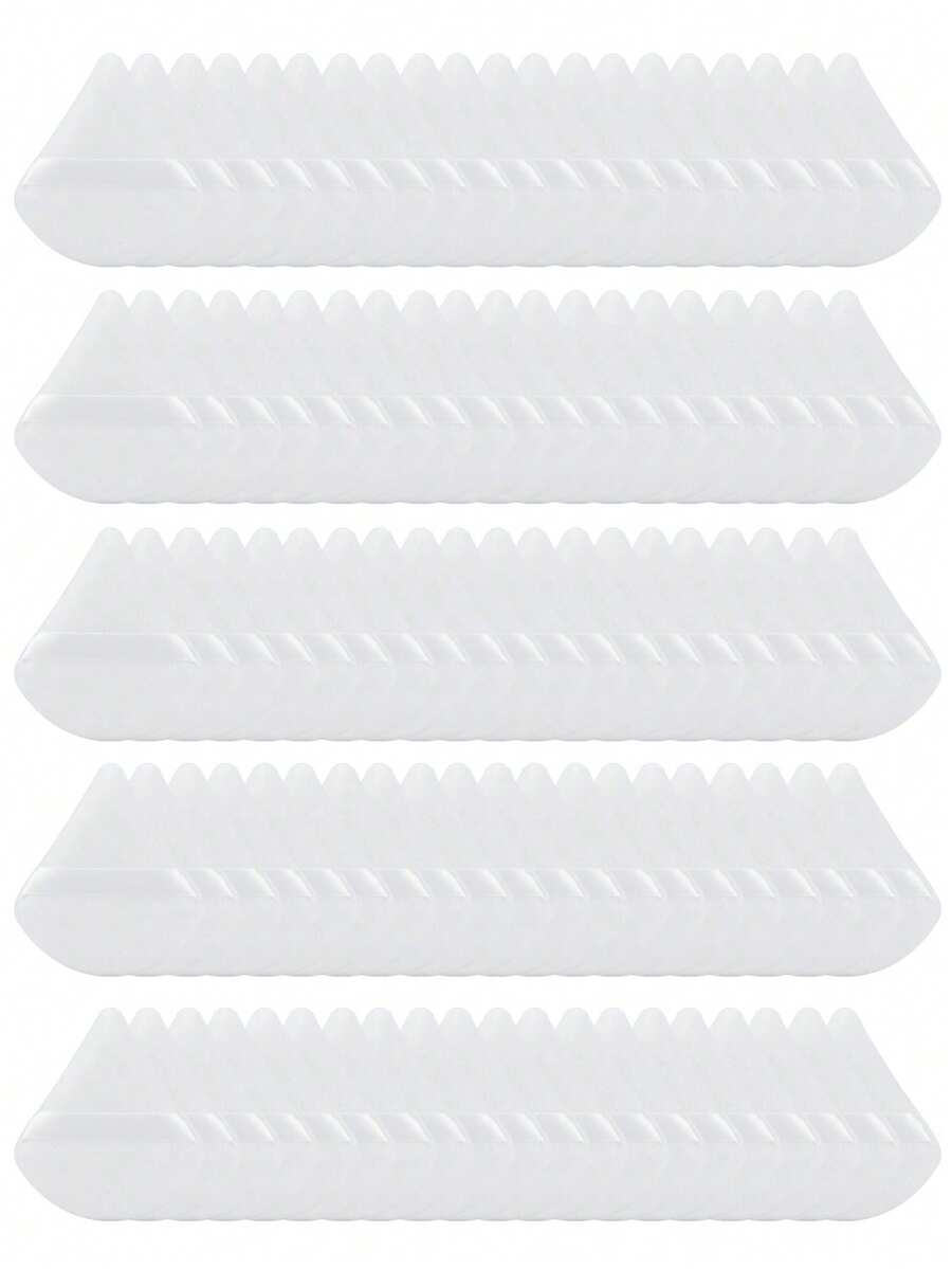 5/10/20/30/35/40/45/50 /100 Pieces Of Triangular Flocking Puff. The Makeup-Fixing Puff Is Specially Designed For Contours, Eyes And Eyes. The Fan-Shaped Puff For Wet And Dry Use Is Sponge Powder Cake, Which Is Suitable For All Skin Types. - Multicolor - View 1