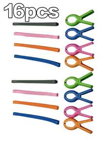 1/4/8/12pcs Assorted Color Beach Towel Clips, Plastic Clothes Clips, Windproof Beach Towel Clips, Clothes Hanger Clips, Strong Spring Clips, Beach Chair Towel Clips, Sock Clips, Large Plastic Clothes Clips, For Fixing Towels - Multicolor - View 13