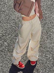 Adidas Originals Women's STREET W PANT Woven Long Pants KS5958 - Beige - View 2
