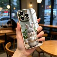 手机壳:适配 iPhone17 16 15 14 13 12 11 proPro Max系列 兎子のカフェタイム 男女高级感 - ホワイト - チェックする 3