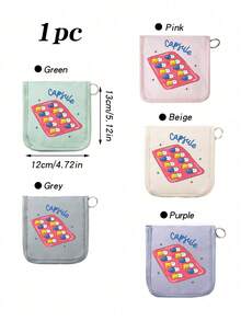 1 pieza Bolsa portátil para pastillas, caja compacta para pastillas y kit de primeros auxilios, bolsa para pastillas con diseño, puede almacenar tabletas y cápsulas, impresa con patrón de "cápsula", conveniente para viajes, adecuada para uso diario/al aire libre/viajes, esencial para la salud - Multicolor - Ver 11