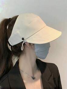 1件時尚防曬棒球帽女款，可調節口罩掛繩舒適男帽，適合戶外活動、徒步、登山、旅行與日常穿著，四季通用，沙灘帽，度假禮物，女帽，鴨舌帽 - 彩色 - 查看 9