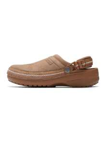 Crocs Men's Women's Sports Casual Shoes Classic Lightweight Faux Stitch Clog Summer Men's Women's Faux Stitch Beach Sandals 214048-2EY - Squid Brown - View 6