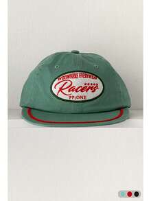 1pc Soft Top Letter Embroidered Flat Brim Wide Brim Baseball Cap, Spring Summer Travel Face-Slimming Hip Hop Baseball Cap, Sun Protection Flat Brim Baseball Cap - Multicolor - View 18