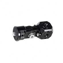 Adaptor Logam Paduan Aluminium Multi-Lubang 1/4 yang Dapat Diatur dengan Lubang Sekrup Pemasangan Anti-Terbalik, Lubang Penempatan Ulir Arri 1/4 & 3/8, Kompatibel dengan Aksesori Kamera Aksi, Mikrofon, Lampu Pengisi, Sangkar Kamera DSLR - View 8