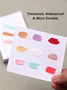 Double-Sided Nail Art Color Mixing Paper, Upgraded Longer & Thicker Disposable Color Mixing Paper, Non-Permeable Nail Polish Gel Painting Mixing Paper, Painting Blending Glitter Color Mixing Gel Display Card, Approx. 50 Sheets Per Book, 5.5cm/7.5cm Two Sizes Available - Multicolor - View 3