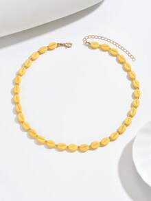 1 pieza o 6 piezas Collar de estilo bohemio de moda con cuentas de plástico de colores con patrón de corazón, cuentas con forma de estrella, conjunto de cuentas de arroz asimétricas de varios colores, múltiples estilos disponibles, adecuado para el uso diario de las mujeres, vacaciones, fiestas, banquetes nocturnos y talla grande ocasiones, el color, el patrón y el tamaño del plástico son multicolores hechos a mano, cada cuenta es diferente - Multicolor - Ver 18