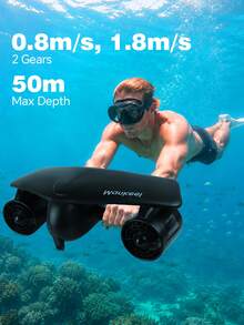 Mankeel 1.8 M/S Fast Underwater Glider With Twin Motors (300 W), 35-Minute Runtime, Hand-Operated Underwater Propulsion For Snorkeling On The Beach - Yellow - View 4
