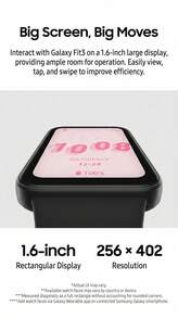 Samsung 新款 Galaxy Fit3 智慧手環 1.6 吋 AMOLED 高畫質彩色螢幕 輕量設計 藍牙計步器 健身追蹤 心率健康 多功能手環 - 查看 8