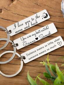 Personalised Key Ring Custom Keychain Engraved Metal Keychain Birthday Keyring Drive Keychain With Name Stainless Keychain Key Fob, Engraved - Style 13 - View 5